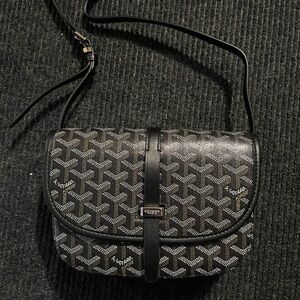 Goyard Black and White Crossbody Bag